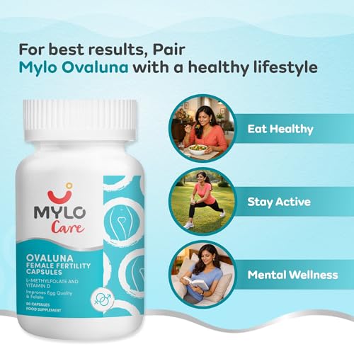 Image of Mylo Ovaluna Female Fertility Supplement Capsules Shatavari and CoQ10 (60 Capsules (Pack of 2))