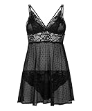 Adjustable shoulder straps Hunkemöller Babydoll Beatriz - Black - XS