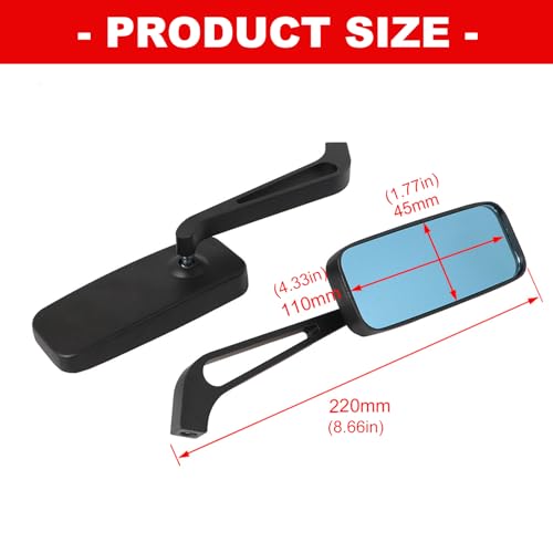 Espejo retrovisor de aluminio para motocicleta y reflectores para bicicletas 6