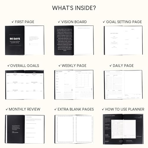 Image of Undated Daily Planner & Organizer | Really Really | A5 Hardcover with Goal Setting Pages | 100 GSM,260 Pages | 2-Page Daily Layout for Planning & Notes | Activity Tracker