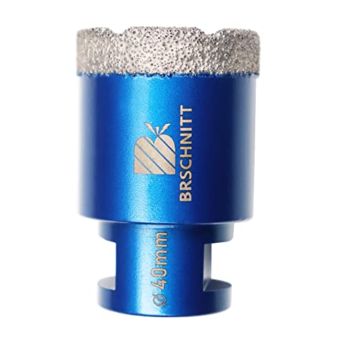 Diamond Drill Bit 40mm,BRSCHNITT 1pc M14 Vacuum Brazed Diamond Tip Drill Bit for Tile Porcelain Stoneware Ceramic Marble Granite Drilling,Suitable For Angle Grinders