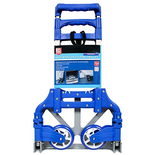 BlueSpot Easy Compact Lightweight Folding Wheeler Hand Sack Trolley Foldable Cart 70Kg