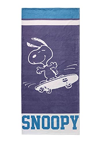 ONOMATO! Peanuts Snoopy - Toalla de playa (70 x 140 cm), color azul oscuro Cover