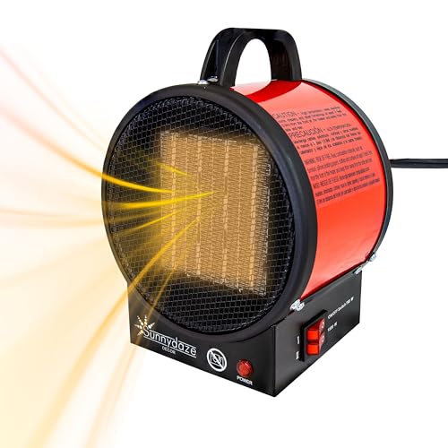 Sunnydaze 120V Portable Electric Utility Heater for Garage - 1500W/750W - Auto Shutoff - Small Ceramic Space Heater for Indoor Use Sunnydaze 120V Portable Electric Utility Heater for Garage - 1500W/750W - Auto Shutoff - Small Ceramic Space Heater for Indoor Use