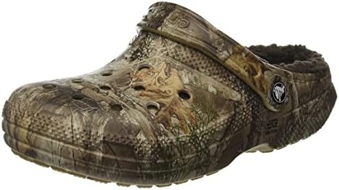 Crocs Unisex-Adult Men's and Women's Classic Lined Clog, Chocolate/Chocolate, 14 Women/12 Men