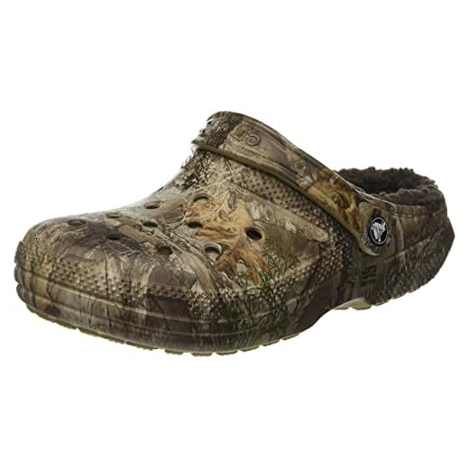 Crocs unisex adult Men's and Women's Classic Lined | Fuzzy Slippers Clog, Chocolate/Chocolate, 13 Women 11 Men US
