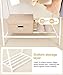 Cozivolife Bamboo Clothes Rack with Storage Shelf, Portable Garment Holder Clothing Hanger for Hanging Cloth, Foldable Wardrobe Storage for Entryway and Bed Room (White)