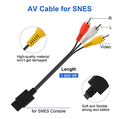 image for CSTESVN AC Power Supply and AV Cable for Super Nintendo, Power Adapter