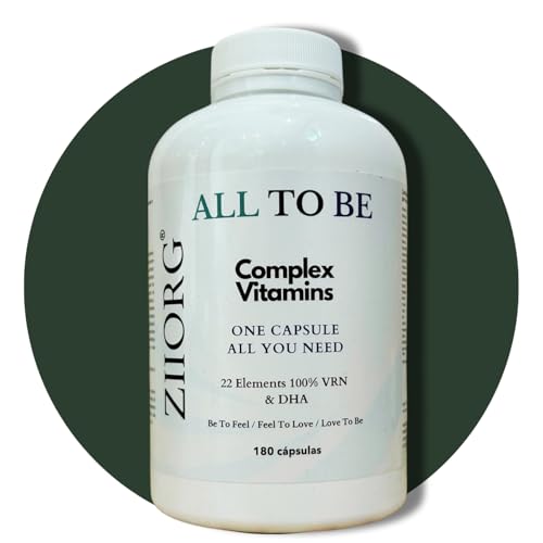 ALL TO BE - Multivitamínico Completo con DHA | 22 Vitaminas y Minerales Esenciales al 100% del Valor Nutricional Diario | Fabricado en España | Sin Gluten |
