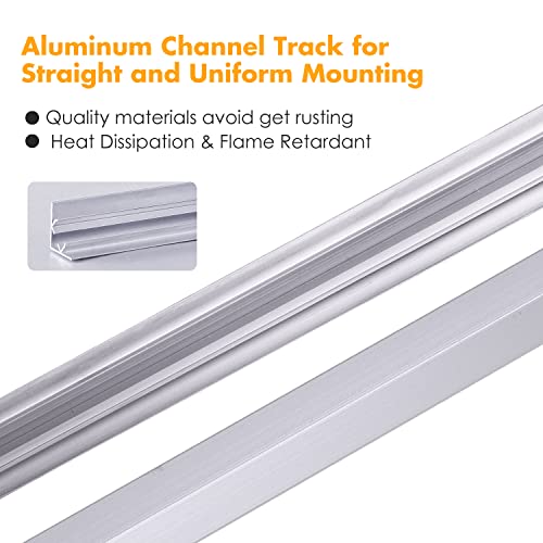 Shine Decor 8 Pack Of 3.3Ft/1M Aluminum Channel Track Wall Corner Bracket V Shape 6Mm Height X 10Mm Width 110V-120V Led Strip Lights Wall Corner Mounting; Max. 0.45In(11.53Mm) Width #TOP4