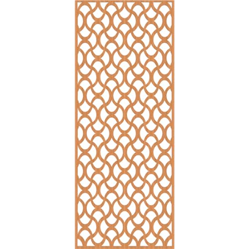 Image of Resort Decorative Pierced Fretwork Wood Wall Panels, 29 3 /8 inchW x 74 3 /8 inchH x 1 /4 inchT, Cherry