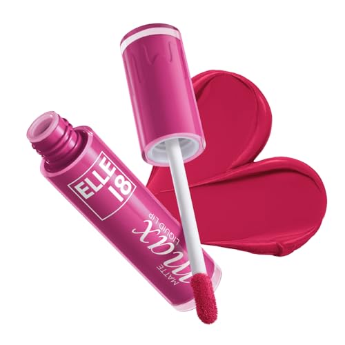 Image of Elle18 Matte Max Liquid Lipstick - Pink Memory, for Smooth Lips, with Hyaluronic Acid & Vitamin E, Blur Matte Finish, Transferproof & Smudgeproof - 6ml