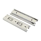Drawer Slides, Rilexawhile 1 Pair 6 Inch Full Extension Less Noise Ball Bearing Drawer Slides, for Drawers and Cabinets, etc.Silver