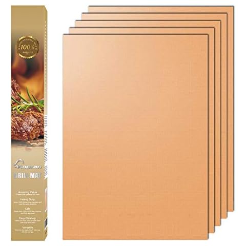 Aoocan Non-Stick Copper Grill Mat Set Cover