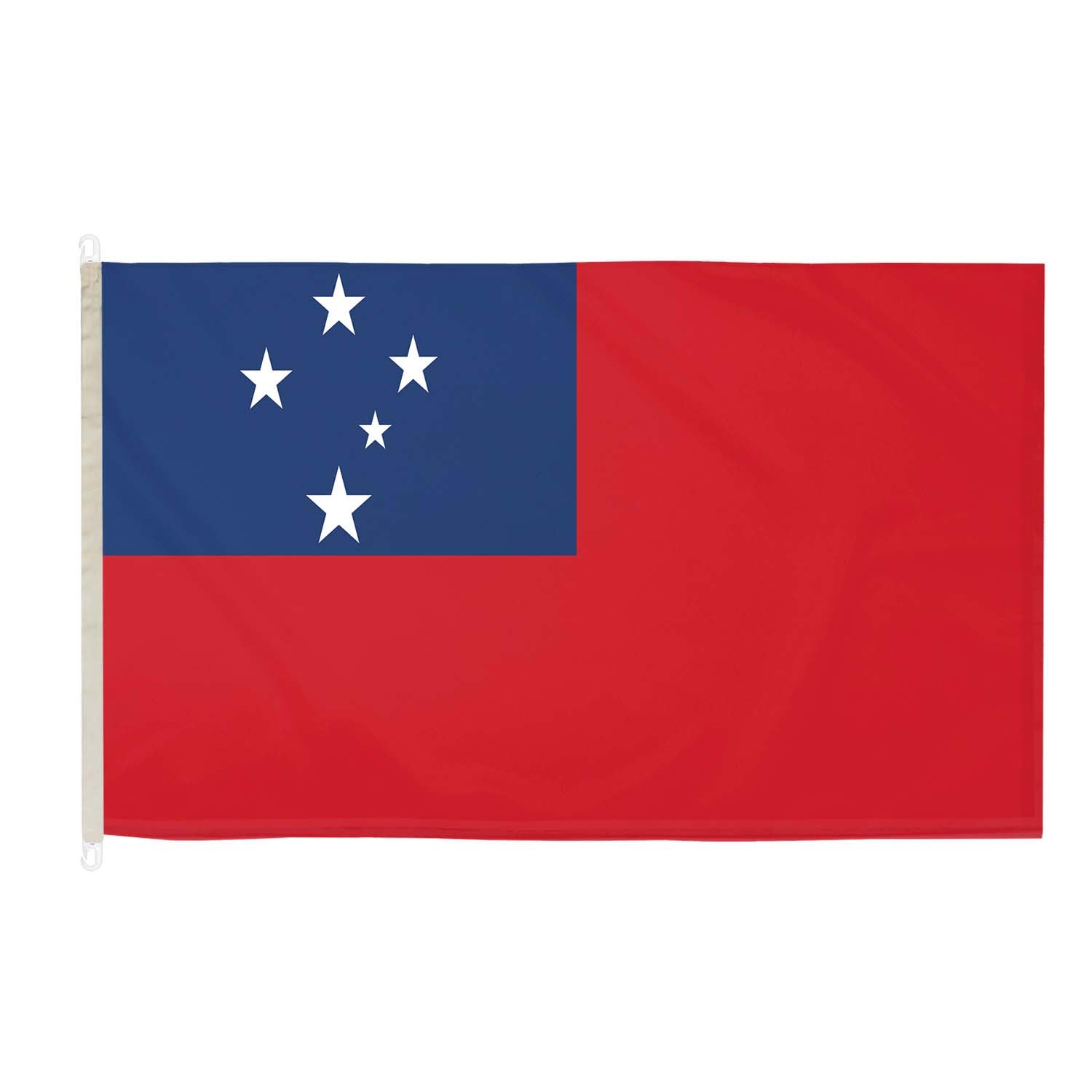 Drapeau Samoa occidentale de qualité supérieure grand format 150x90 cm avec clips