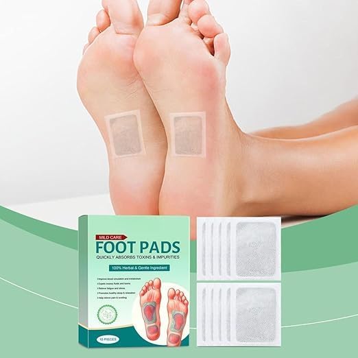 Image of Foot patch (Pack of 3) Herbal And Gentle Ingredient Detox Foot Pads (30 pieces), Natural Ingredients for Sleep Aid, Pain Relief, Toxin Removal with Bamboo Vinegar and Acupoint Micro-Massage Technology