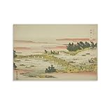 画家 歌川豊広 絵師 江戸八景 両国夕照 ポスター キャンバス プリント 部屋飾り ウォールアート ベッドルーム ポスター 壁の絵 版画 インテリア20x30inch(50x75cm)