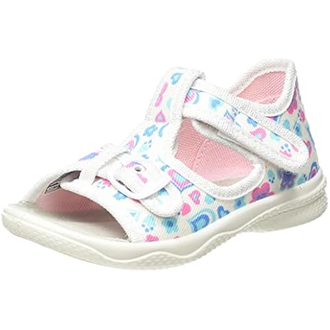 Superfit Polly - Sandalias Niñas, Blanco/Azul 1000 Cover