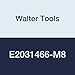 Walter Tools E2031466-M8 Paradur HSS Machine Tap, TICN Finish, 8 mm Shank Diameter, 1.25 mm Thread Length, 18 mm Cutting Length, 90 mm Overall Length, M8 Cutting Diameter