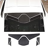 Rear Windshield Louvers Sticker Trim Compatible with Corvette C8 Stingray 2020-2023 Soft Carbon Fibe