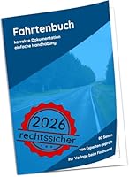 1 | 3 | 10 Fahrtenbuch PKW Finanzamt anerkannt A5 80 Seiten Deutschland Österreich LKW Fahrtenbücher 2026 Private Geschäftliche Fahrten