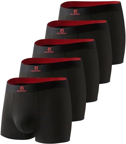 GLESTORE Modal Unterhosen Männer Boxershorts Herren 5er Pack Underpants | Herren Unterhosen Boxershorts Atmungsaktive Unterwäsche Herren Geschenke Ohne Kratzenden Zettel Retroshort