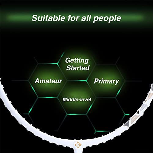 Kumpoo Professional Badminton Racquet, 82G Lightweight Badminton Racket, High Tension String Full Carbon Fiber Shaft Badminton Racket With Racket Cover Bag #TOP4