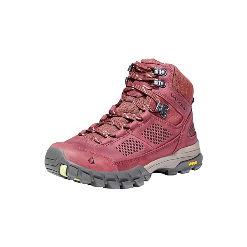 Vasque Women's Talus Mid Waterproof Hiking Boot, Rum Raisin/Green Glow, 9.5 Medium