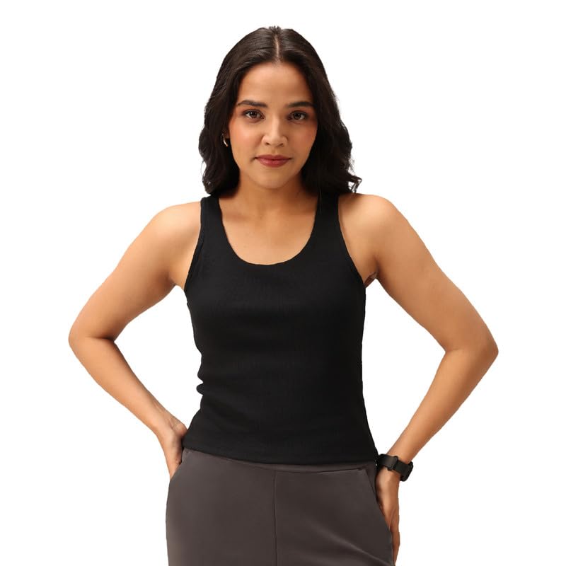 Womens Blissentials Round Neck Bra Top, in-Built Bra Support, Soft-Handfeel, Snug-Fit, Everyday Comfort Tank-image-35