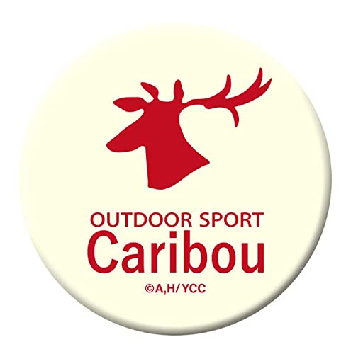 グルーヴガレージ ゆるキャン△ SEASON2 高発光缶バッジ カリブーロゴ 約直径75mm スチール PP 消防認定同等規格 高発光特殊シート製