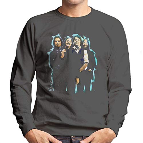 VINTRO The Beatles Sweat-shirt à cheveux longs pour homme Portrait original par Sidney Maurer Impression professionnelle - Les Beatles, Paul McCartney, John Lennon, RIngo Starr, George Harrison VINTRO The Beatles Sweat-shirt à cheveux longs pour homme Portrait original par Sidney Maurer Impression professionnelle