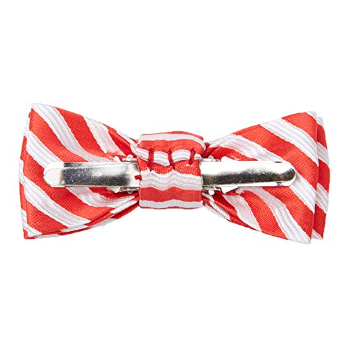 Jacob Alexander Infant Candy Cane Red White Stripe Clip-On Bow Tie2