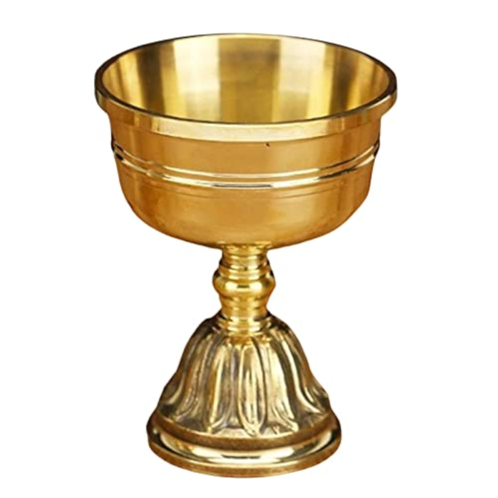 Embossed Candle Holder Brass Candle Cup for Table Centerpieces