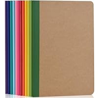 ZCZN Quaderno A5 Con Dorso Arcobaleno Vivace, 12 Pezzi,Quaderni a Righe, 30 Fogli/60 Pagine, per uso scolastico, ufficio o studenti