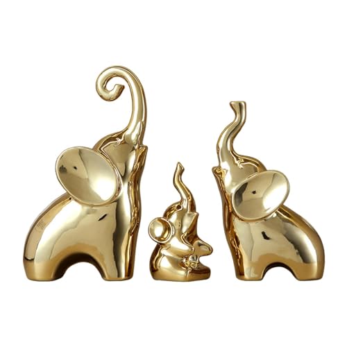 Statues d'éléphant décorations de bureau figurines modernes argent - 2