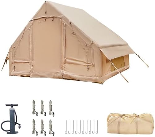 INV - Inflatable Camping Tent for 6 Persons, with U-Shaped Doors, 300x210cm, Includes Pump and Carry Bag
