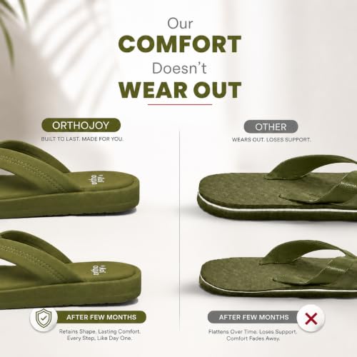 Image of ORTHO JOY Men Doctor Ortho slippers | Extra Soft comfortable and stylish flip flop slippers for Men in exciting colors |Lightweight | Anti Skid | Daily Use Chappal