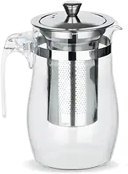 Chaleira de Vidro com Infusor em Aço Inox para Chá 700ml Transparente