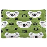 Waassud Weißes Koalas dickes Hundebett, rutschfest, kaufest, Haustierbett für Hunde und Katzen, weich, waschbar, Hundehüttenkissen für Boden, Sofa, Auto, 45,7 x 61 cm