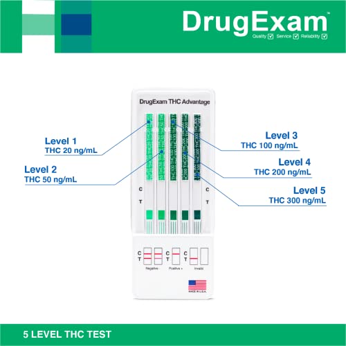 Drugexam 5 Pack - Drugexam Marijuana Test Dip Card. Cannabinoids Testing Test. Rapid Test Dip Cards.Individually Packed. Detailed Instructions Included. Easy To Use. thumb #3