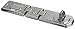 Abus 110/195 C Concealed Hinge Pin Hasp, 7-3/4 Inch, Silver
