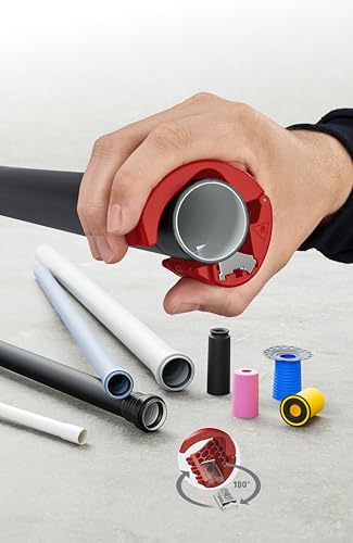 KNIPEX BiX Cutter for Plastic Pipes, 20-50 mm, Cuts without Shavings, 2 Spare Blades Included, Pipe Cutter, 90 22 10 BK 2 KNIPEX BiX Cutter for Plastic Pipes, 20-50 mm, Cuts without Shavings, 2 Spare Blades Included, Pipe Cutter, 90 22 10 BK - Image 2