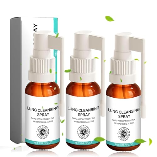 Lungenreinigungsspray 2 Stück Herbal Lung Spray Reinigungsspray Lungenreinigung Spray Lung Cleansing Sprays Natürliche Reparaturspray für den Täglichen Gebrauch Geeignet & frisches Atemgefühl (3)