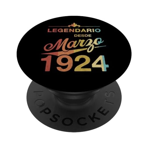 100 cumpleaños Nacido en Marzo de 1924 Vintage 100 años PopSockets PopGrip Intercambiable
