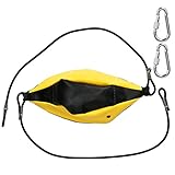 Oyhhalginate Boxing Ball Hanging Punching Training Bag, Double End Speed Reflex Ball for Boxing MMA Fitness, High - Elastic PU Leather with Durable Sling for Home Gym Use (Black Yellow)