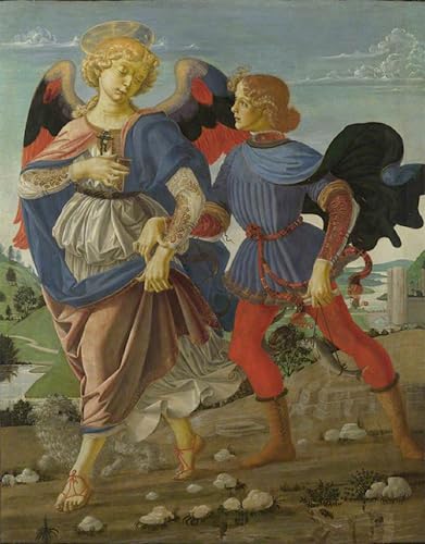 Posters et art Tobias et l'ange Andrea Del Verrocchio 60x90cm