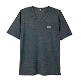 LOGOS 半袖V首Tシャツ ワッフル編み 吸汗速乾
