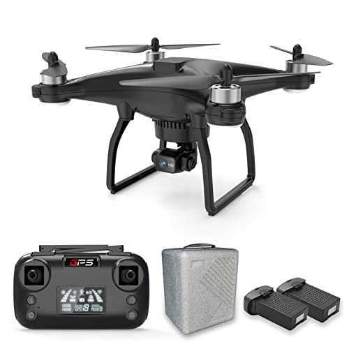 GoolRC GPS Drone with 4K Camera for Adults, 3-Axis Gimbal 5G WiFi FPV Quadcopter with Brushless Motor, Follow Me, Waypoints & Point of Interest Flight, Auto Return Home, Storage Bag and 2 Battery
