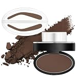 Waterproof Eyebrow Stamp,Eyebrow Stamp Kit,Eyebrow Powder & Brow Tint,Long-Lasting Eyebrow Kit,Multi-Functional Eyebrow Tint & Brow Powder,Easy-to-Use Brow Stamp for Shaping & Definition(Dark Brown)