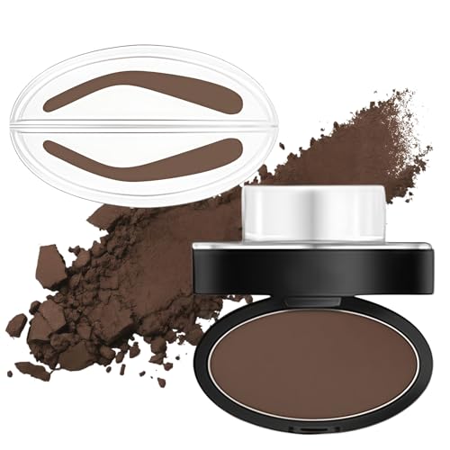 Image of Eyebrow Stamp Kit with Eyebrow Powder, Complete Tinting Coloring Kit for Easy Application, Waterproof, Long-Lasting & Smudge-Proof Brow Powder, Versatile & Long-Lasting Eyebrow Tint Kit(Dark Brown)